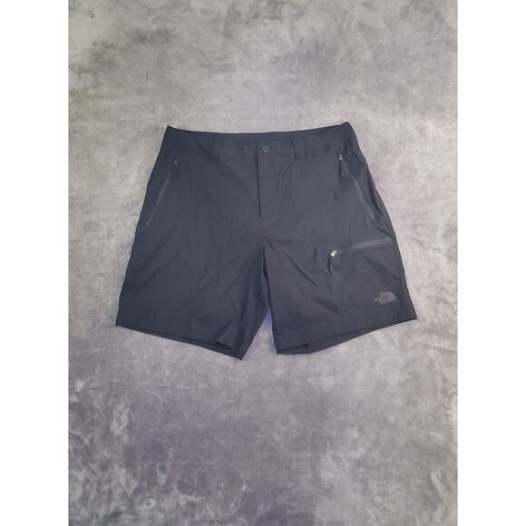 The North Face Sz 36 Packable Shorts Mens Black Logo Stretch Drawstring C24-5 - Picture 1 of 10